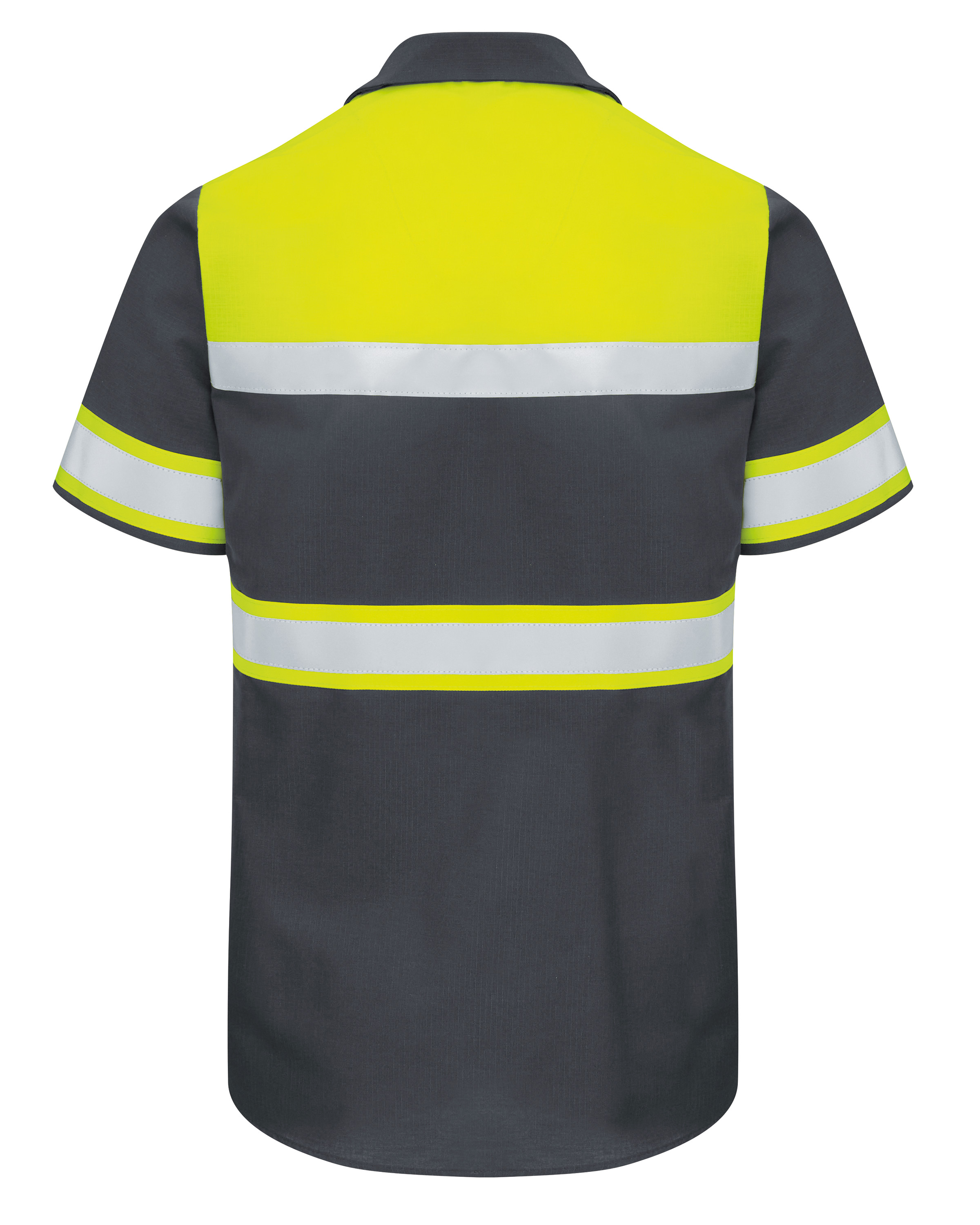 Camisa de trabajo Red Kap para hombre de alta visibilidad manga corta bloque de color Ripstop - tipo - Imagen 8 de 11