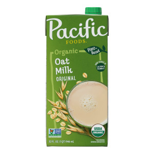 Pacific Foods® Original Organic Oat Milk, Plant Based Milk, 32 oz Carton (12 Pack)