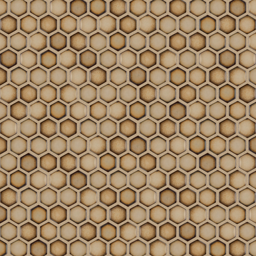 Hudson 1″ Hex Caffe 11-7/8 in. x 13-1/4 in. Porcelain Mosaic Tile