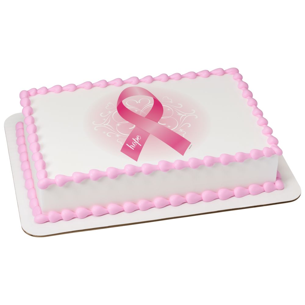 Image Cake Breast Cancer Awareness Ribbon of Hope