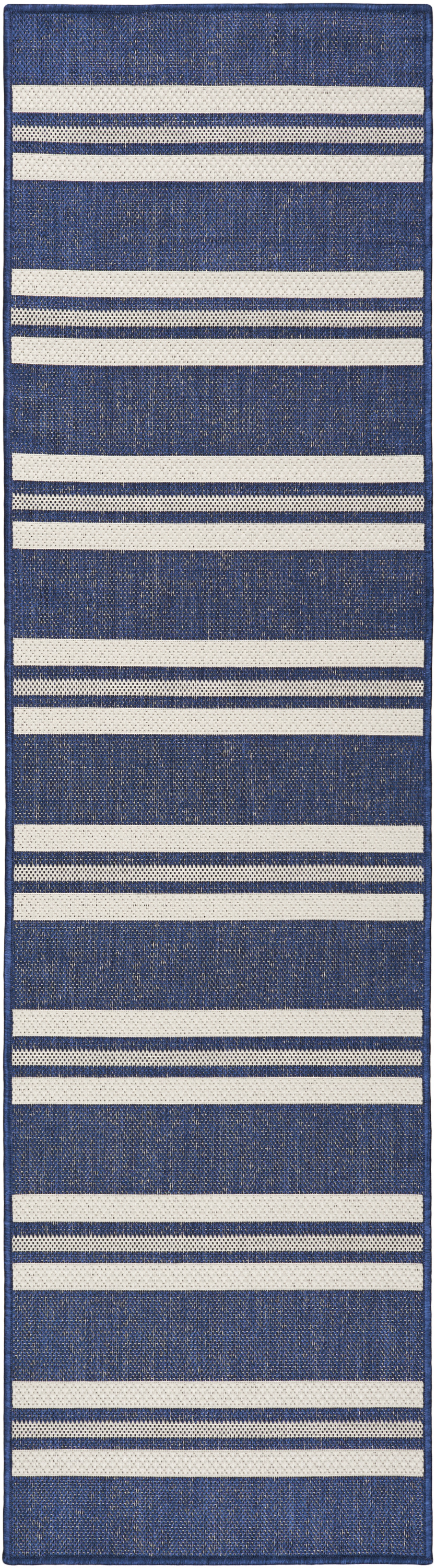 Nourison Horizon Indoor/Outdoor 2' x 6' Navy Modern Rug
