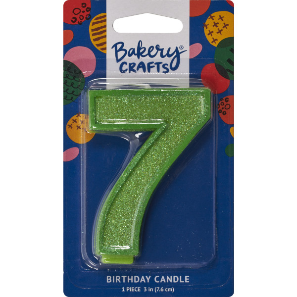 Glitter Assorted Numeral Candles