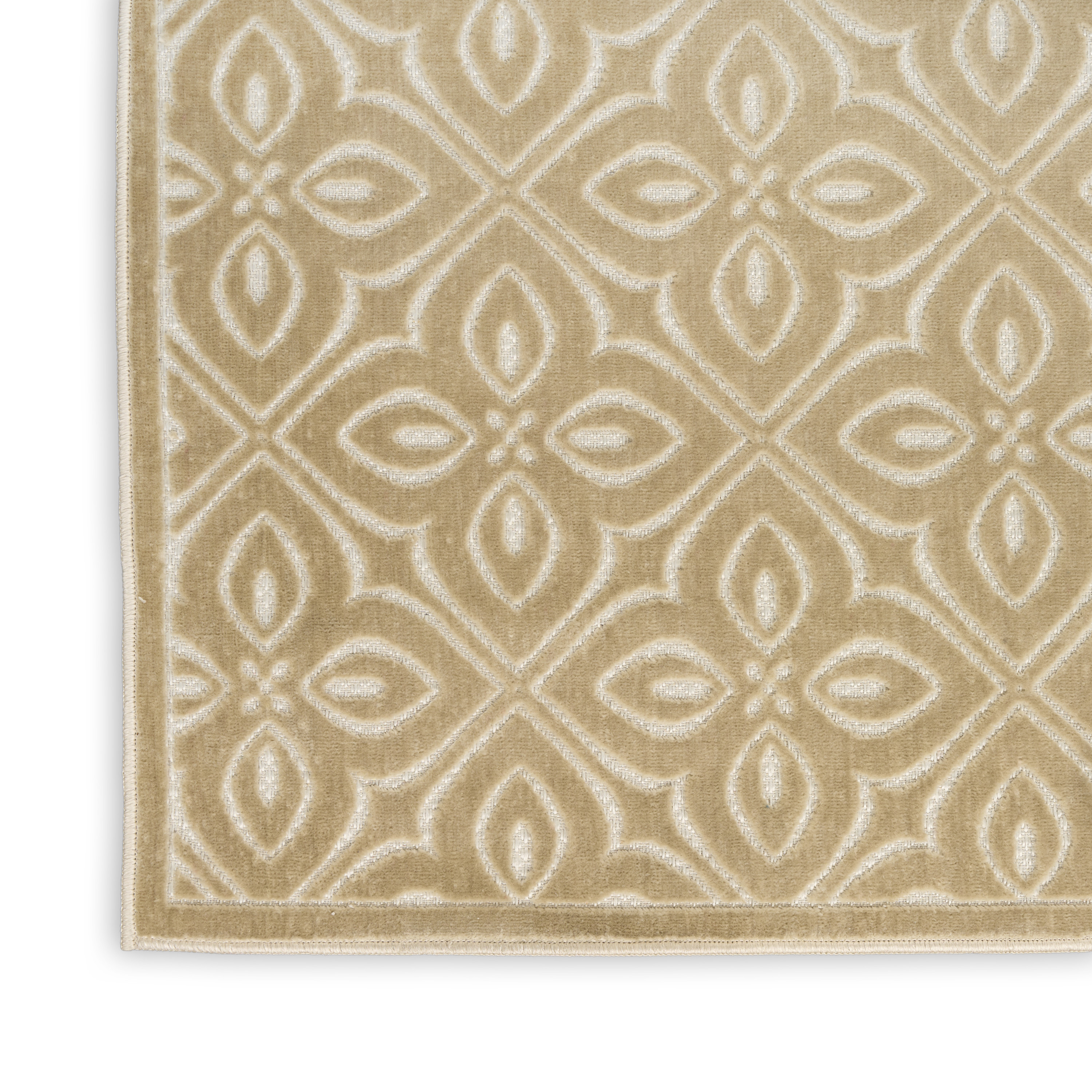 Nourison Washable Charm 3' x 5' Beige Ivory Contemporary Indoor Rug