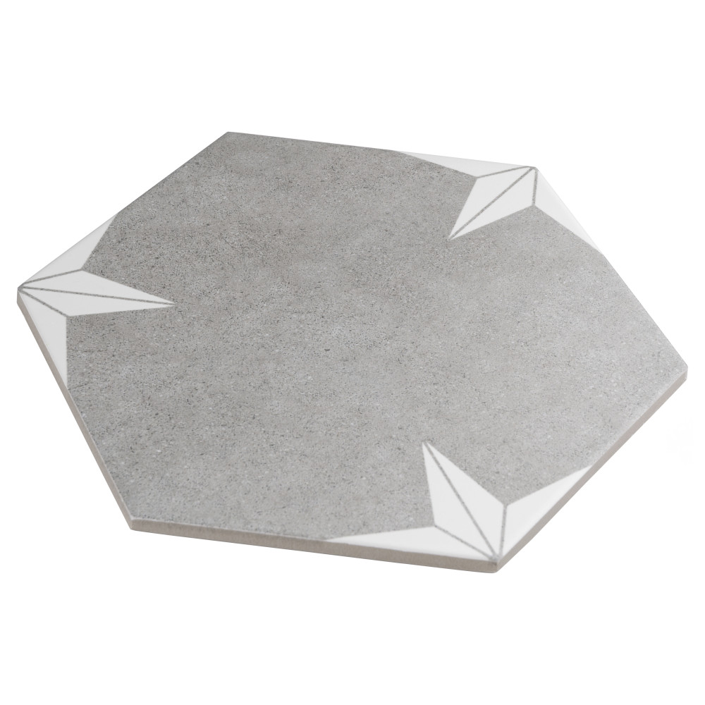 Stella Hex Mist 8-5/8 in. x 9-7/8 in. Porcelain Floor and Wall Tile