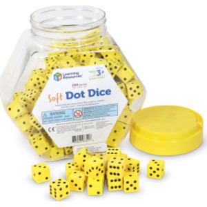 Soft Foam Dot Dice, 200 Count