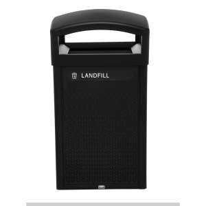 Rubbermaid Commercial, Tailor, Frame, 51 gal, Metal, Black, Square, Receptacle