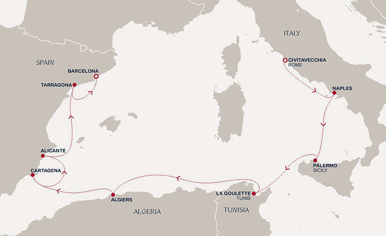 Itinerary map