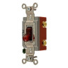 Pilot Light Toggle Switch 20A 120/277V ac 1-Pole #14 to #10 AWG Wire Red 4.06 L x 1.86 H x 1.31 in. W