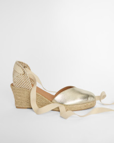 Isla Espadrille Wedges Gold