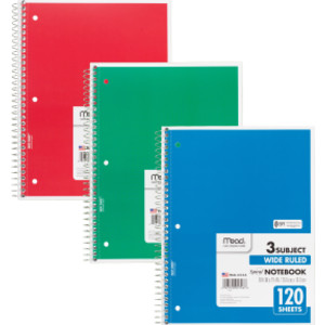 Spiral 3 Subject Notebook