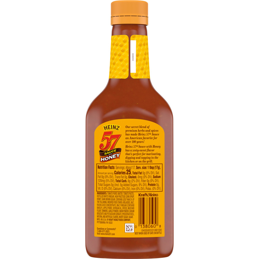  Heinz 57 Sauce with Honey, 10 oz Bottle 