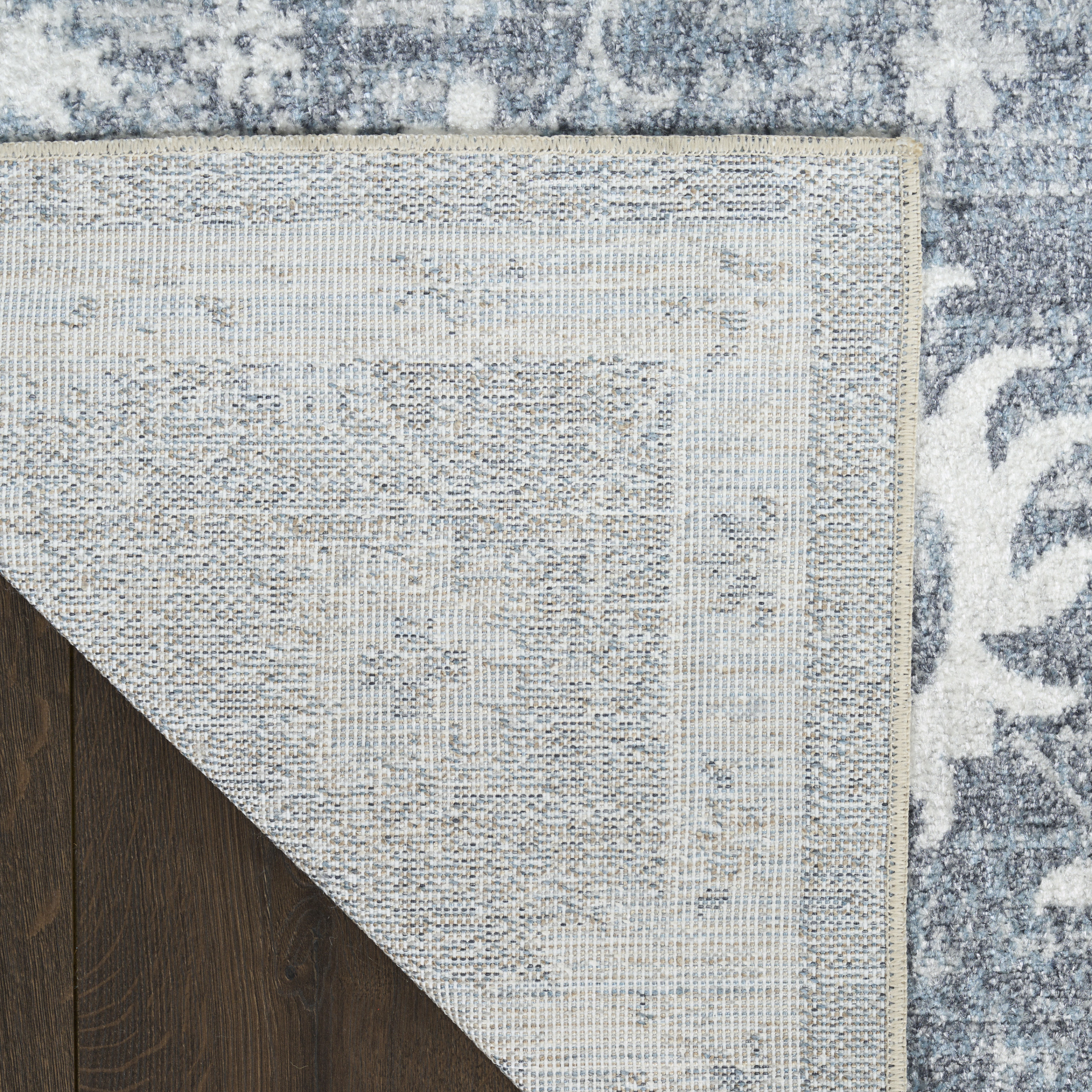 Nourison Astra Machine Washable 2' x 6' Denim Vintage Indoor Rug