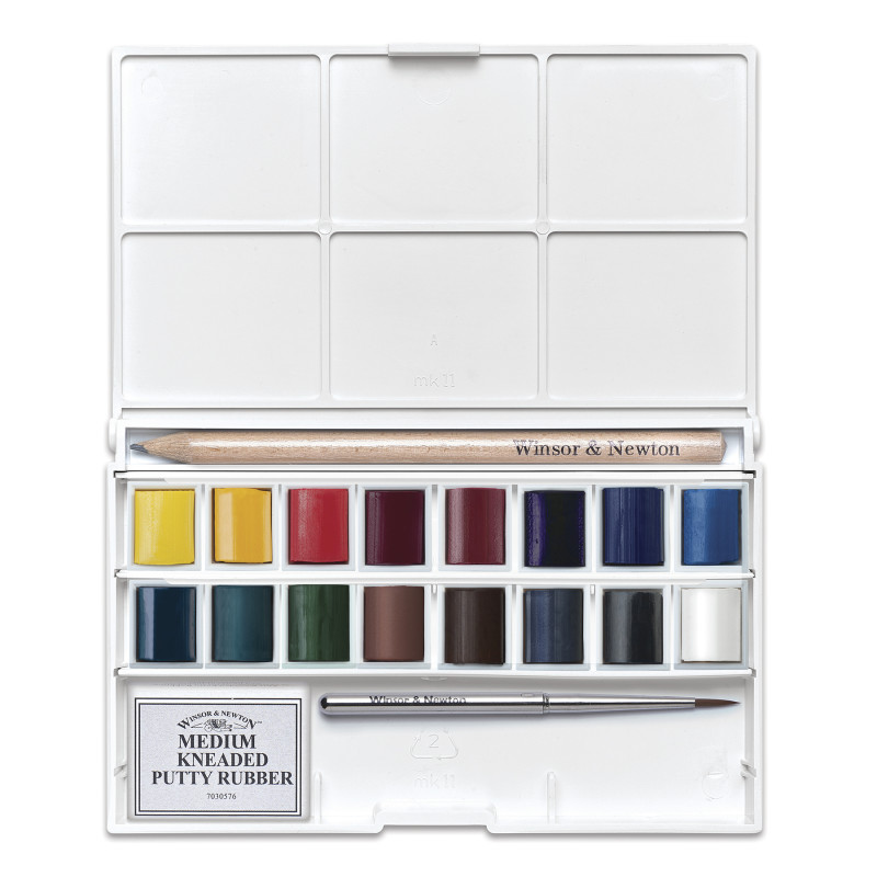 Cotman Watercolor Complete Pocket Set, 16 Colors