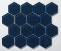 Glass Essentials Midnight 3″ Hexagon Mosaic Glossy