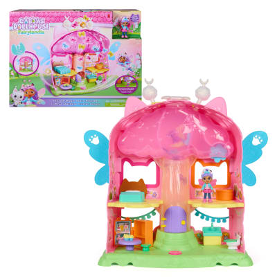 DreamWorks Gabby's Dollhouse Fairylandia Flutter Magic Fairy Playset with 8 Fluttering Fairies & Exclusive Gabby Toy Figure, Engaging Pretend Play Toys for Kids & Preschool Toys for Ages 3+
