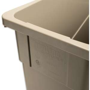 Carlisle, TrimLine, 23 gal, LLDPE, Beige, Rectangle, Receptacle