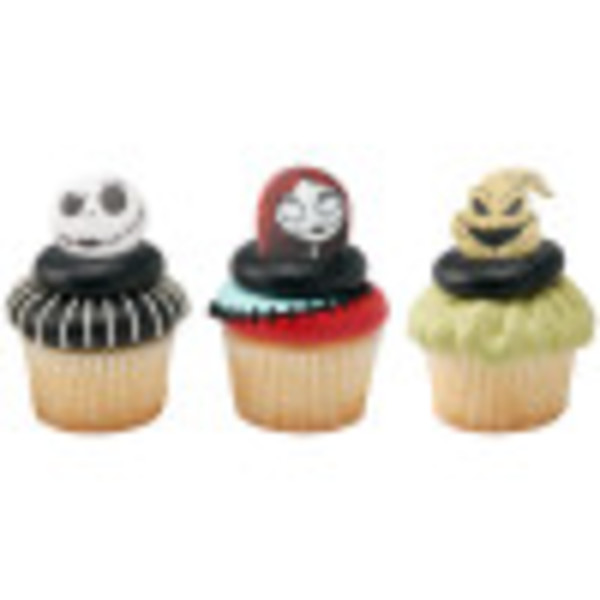 The Nightmare Before Christmas Jack, Sally, and Oogie Boogie Cupcake Rings