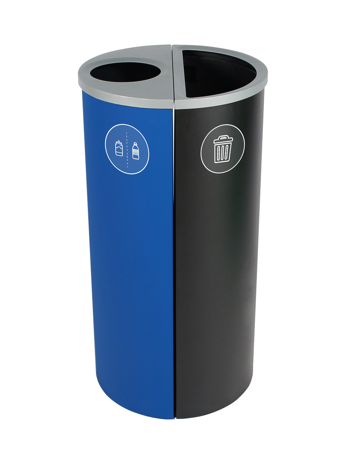 SPECTRUM – Double – Kit – Cans & Bottles-Waste – Circle-Full – Blue-Black