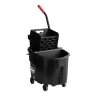 Rubbermaid Commercial, WaveBrake Executive Series, 35qt, Mop Bucket w/ Sidepress Wringer, Black
