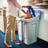 Rubbermaid Commercial, Slim Jim®, 23gal, Resin, Gray, Rectangle, Receptacle