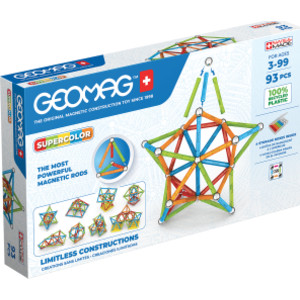 Supercolor Recycled Magnetic Building Set, 93 Pieces