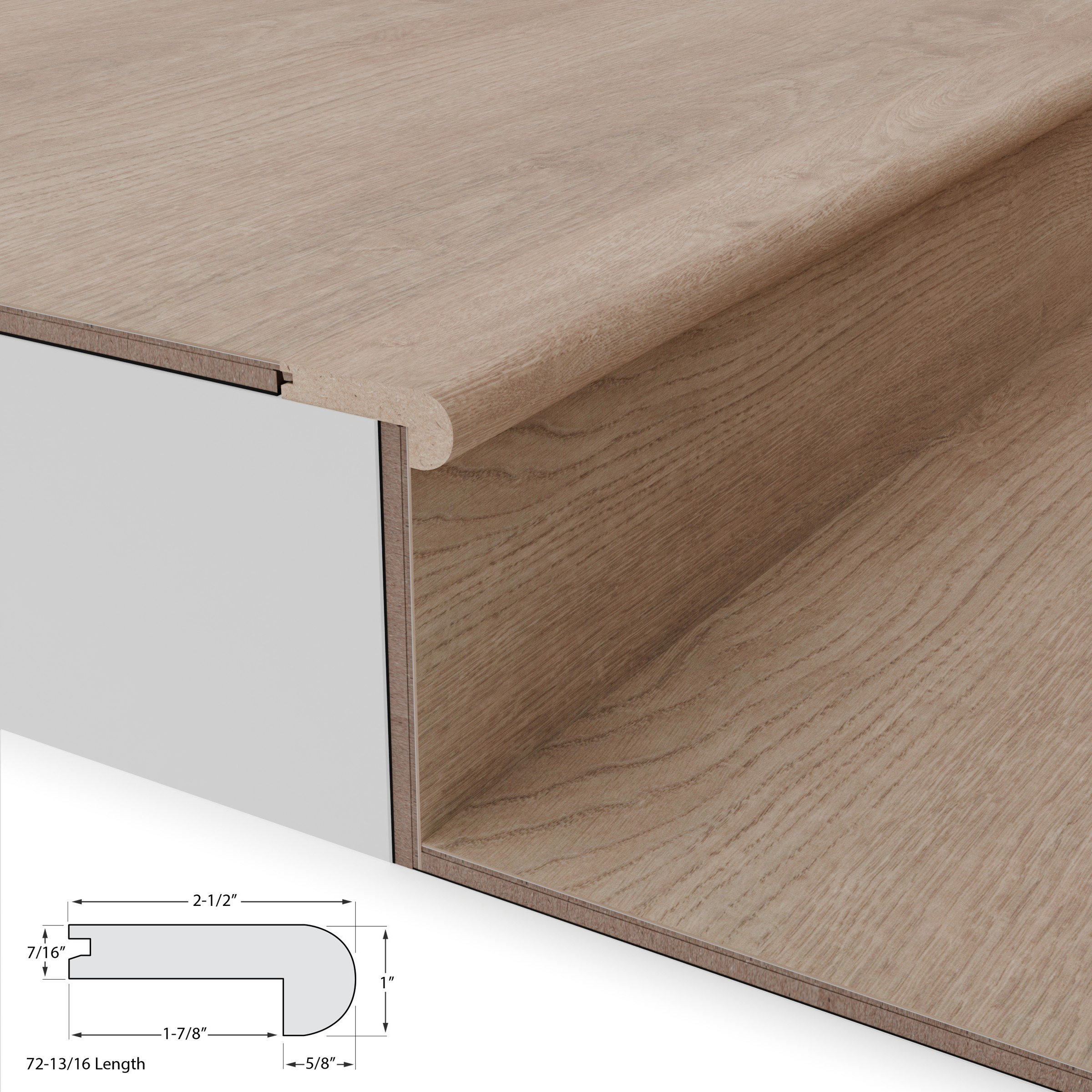 Del Mar Drift Stair Nosing Flush 12mm view 3