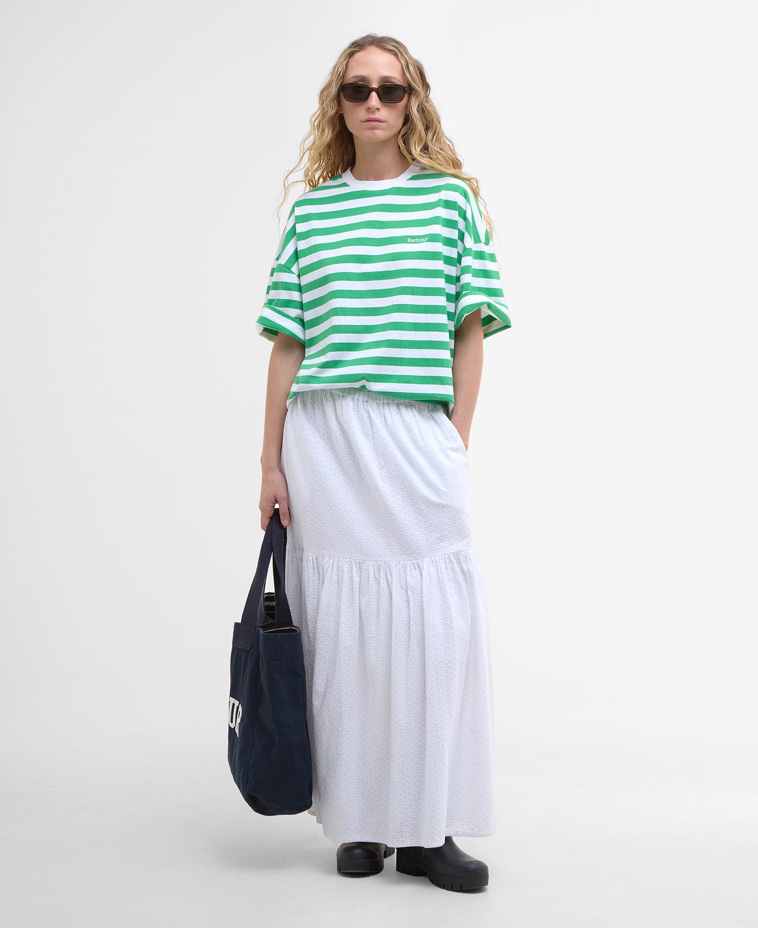 Abby Striped Oversized T-Shirt image number 1