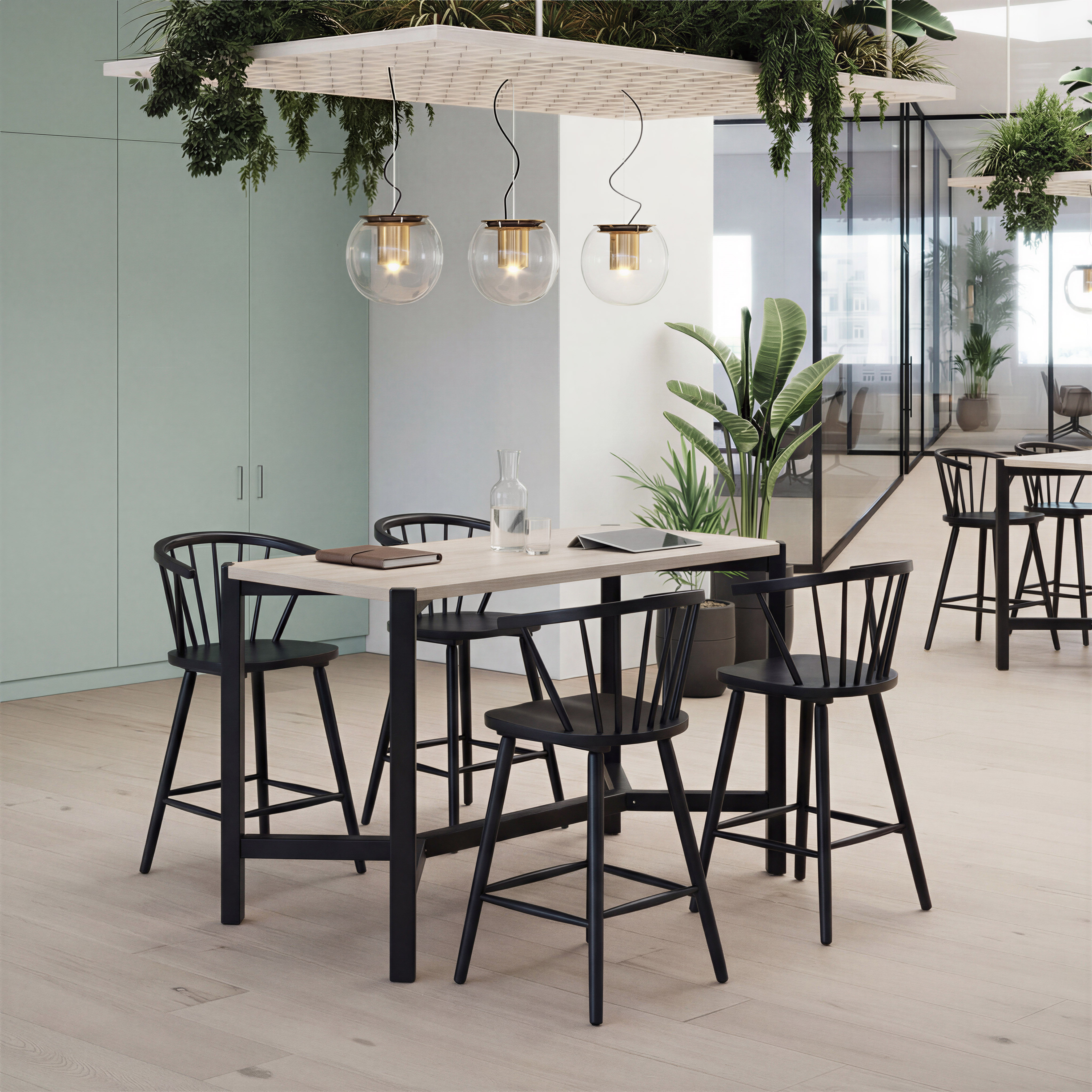 Stenger Counter Stool (Set of 2) Black product image