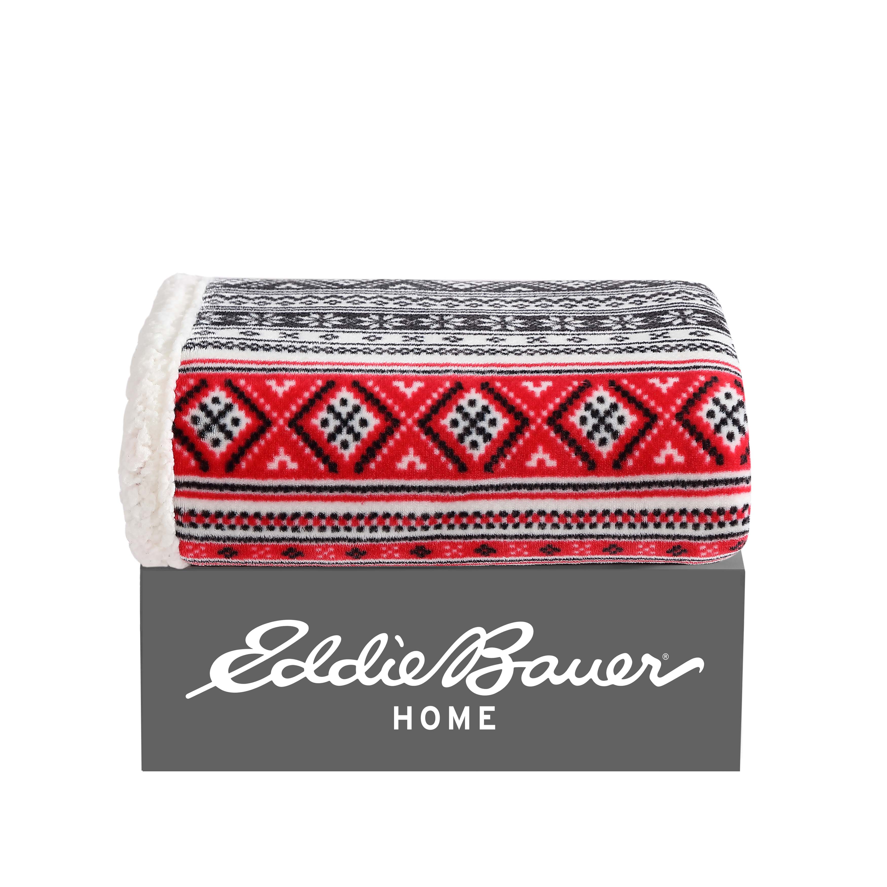 Eddie Bauer Plush-Fleece Throw Blanket