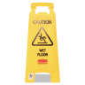 Rubbermaid Commercial, "Caution", Wet Floor Sign, Yellow, 25"