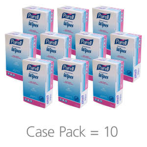 Gojo, PURELL Hand Sanitizing Individually-Wrapped Wipes in Box,  100 Wipes/Container
