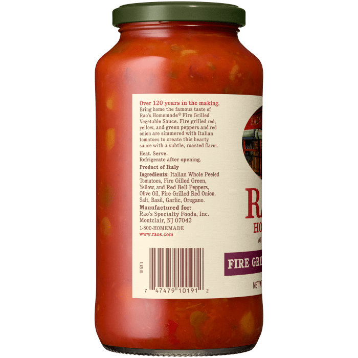 Fire Grilled Vegetable Sauce, 24 oz - Left Image