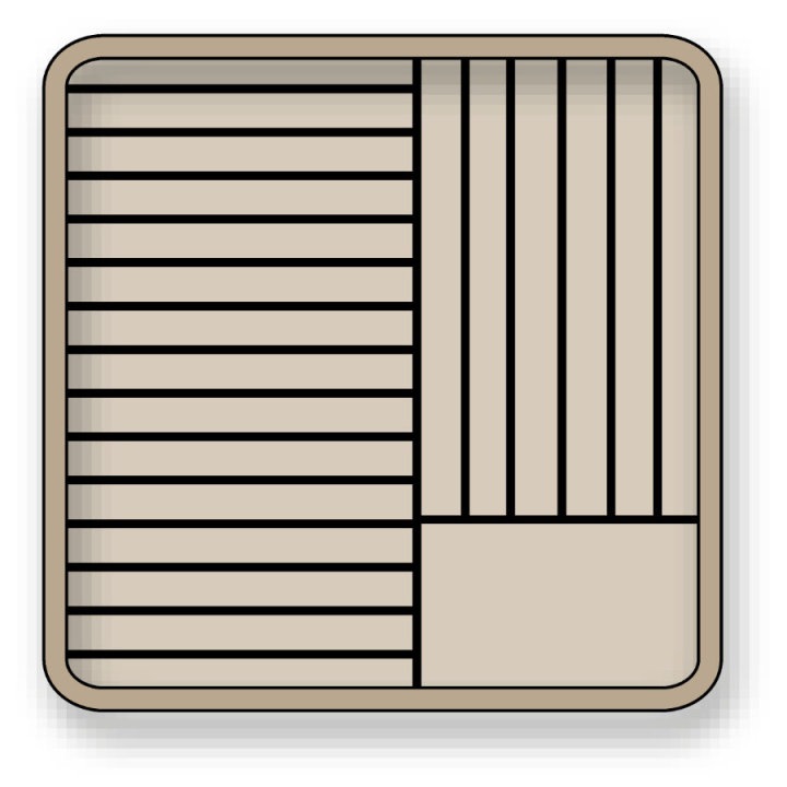 Flap Rack plate rack full size polypropylene in beige for 21 plates 23 to 25 cm