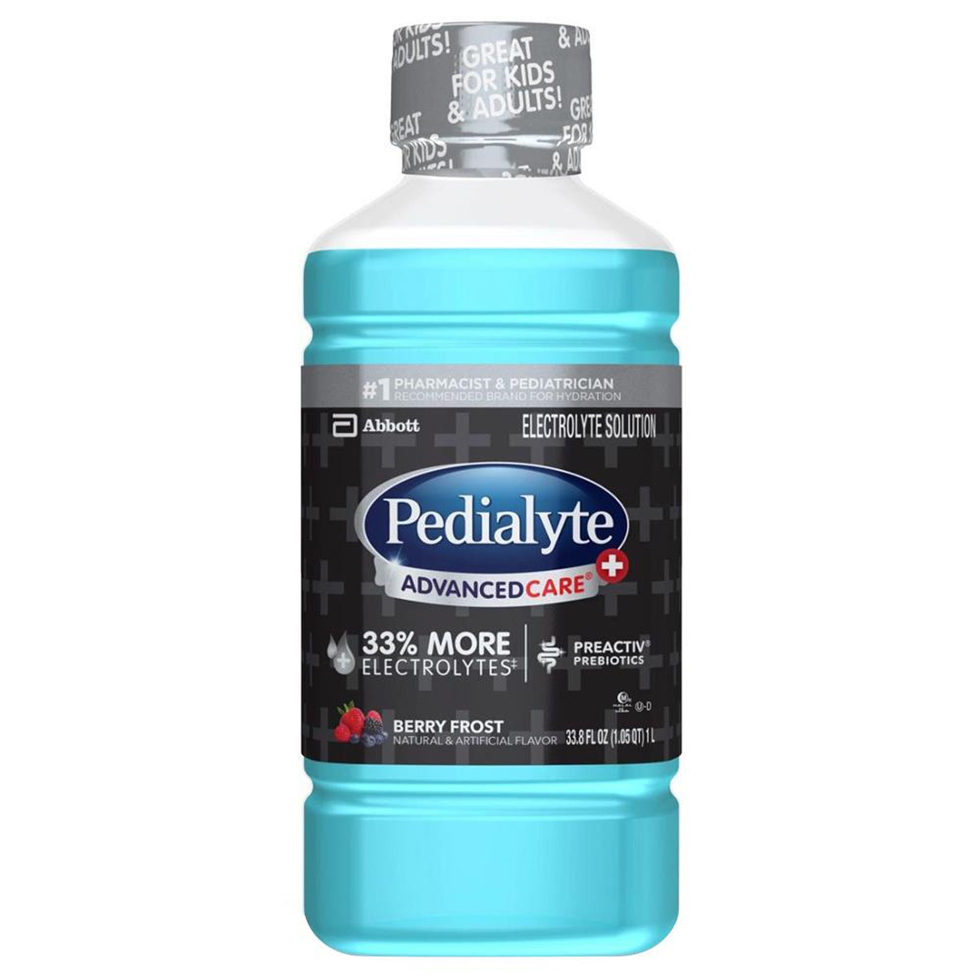 Pedialyte® AdvancedCare™ Plus Berry Frost Electrolyte Solution, 1 Liter Bottle