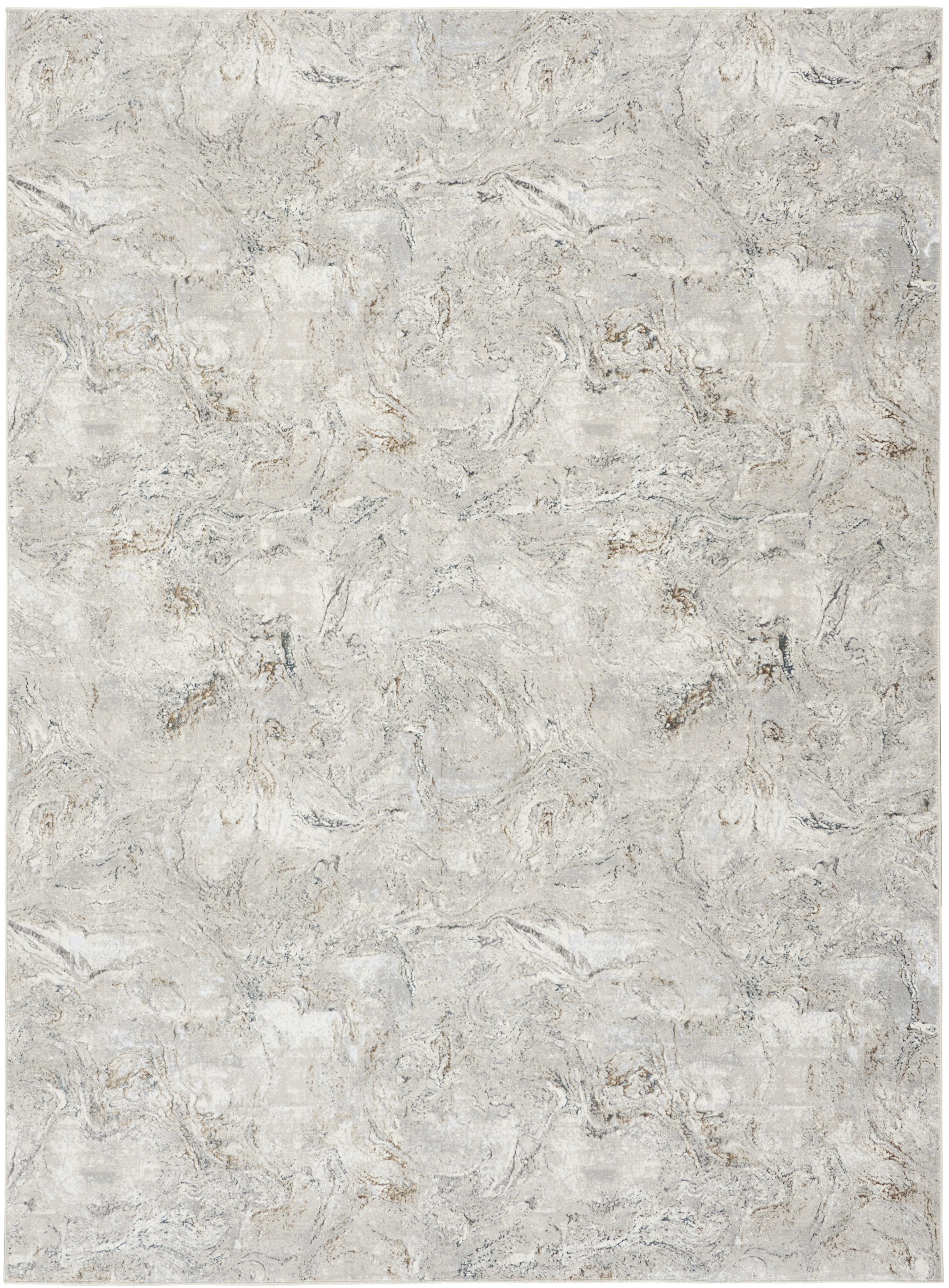 Nourison Glitz 9' x 12' Grey Multicolor Modern Indoor Rug