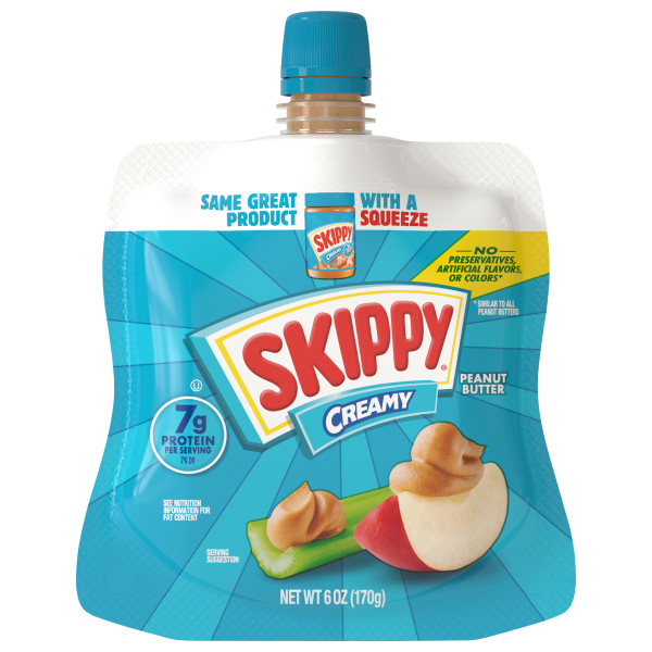 SKIPPY(r) Peanut Butter Squeeze Pack . C1C1 - Front Center In Package (Hi Res)