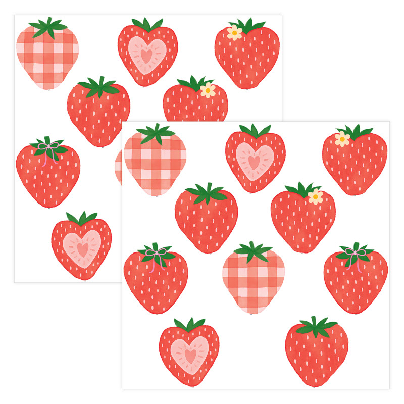 Strawberry Patch Accents, 30 Per Pack, 2 Packs