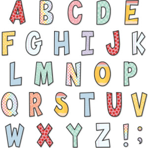 Cool for School 7" Fun Font Letters