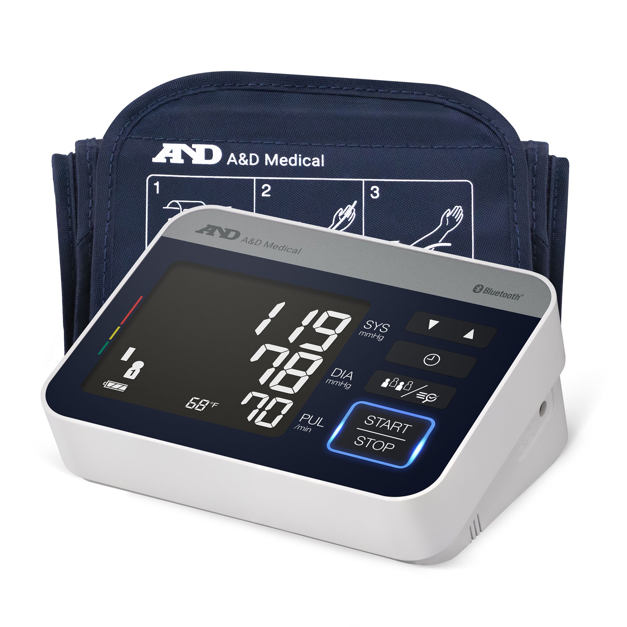 Home Automatic Digital Blood Pressure Monitor AND Wide Cuff Arm Nylon Cuff 22 to 42 cm Desk Model
