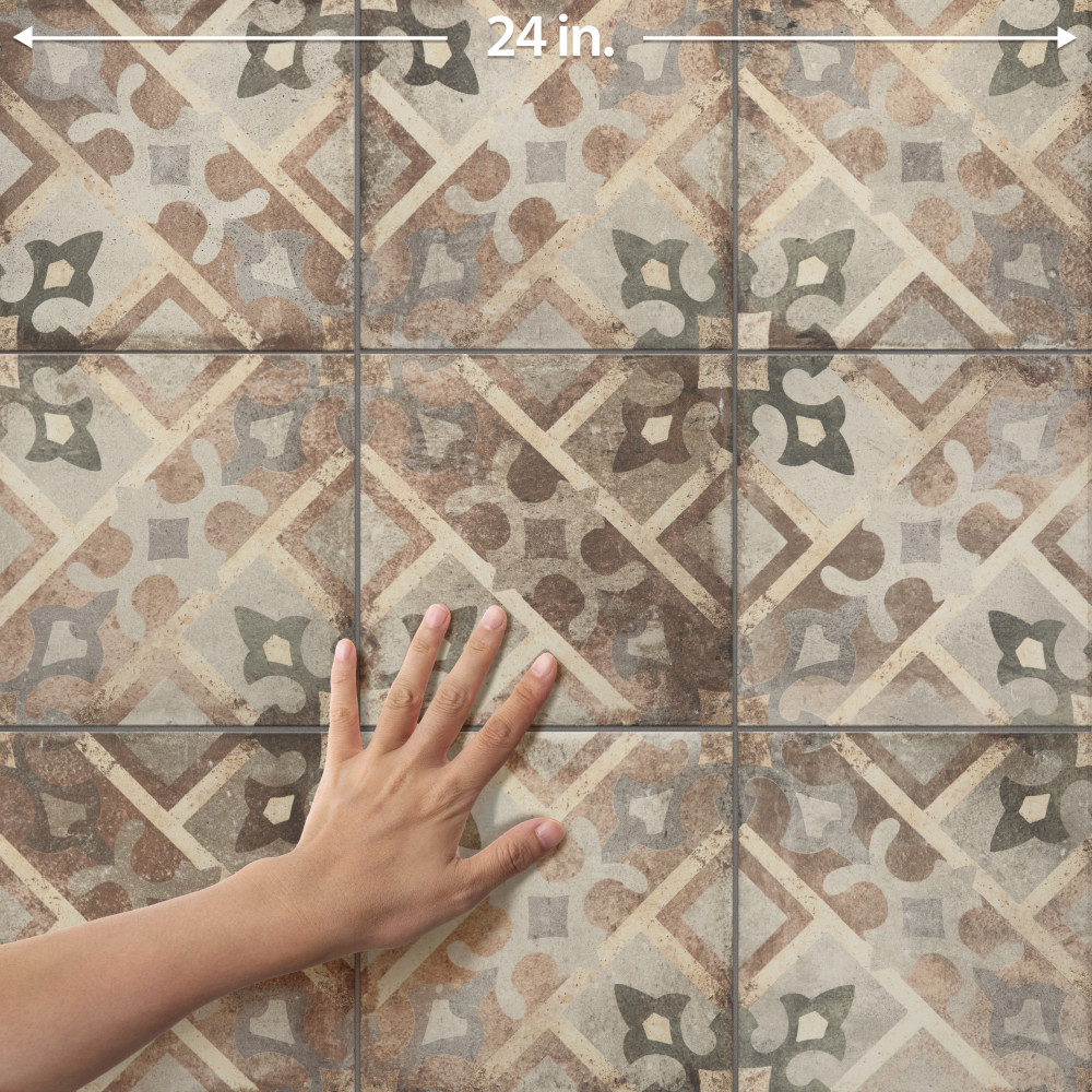 D’Anticatto Decor Laterza 8-3/4 in. x 8-3/4 in. Porcelain Floor and Wall Tile