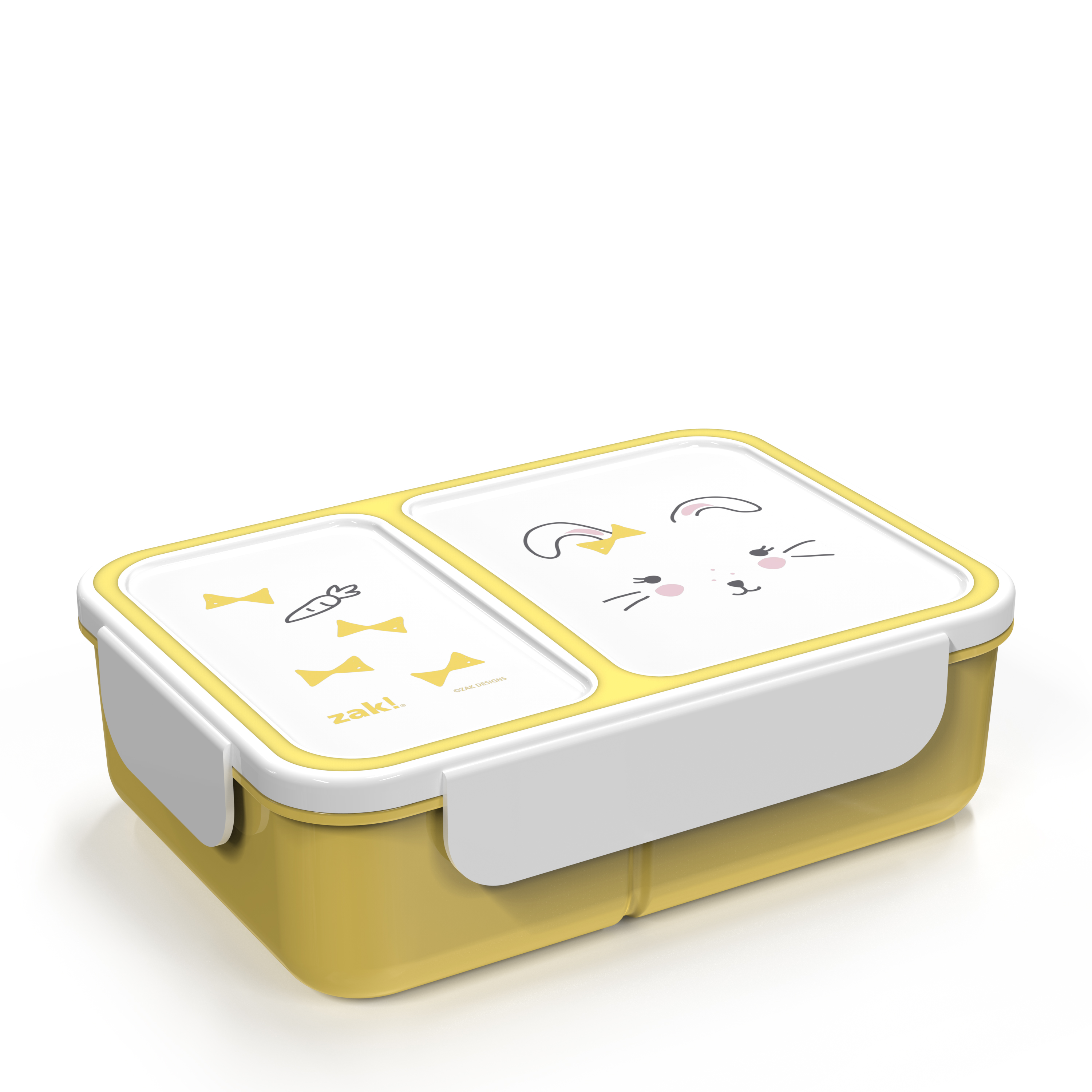 Soft Lines Dual-compartment Reusable Bento Box, Bunnies slideshow image 3 Soft Lines Dual-compartment Reusable Bento Box, Bunnies slideshow image 3
