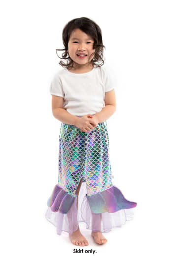 Little Adventures Purple Mermaid Splash Skirt, Size XL (Ages 7-9)