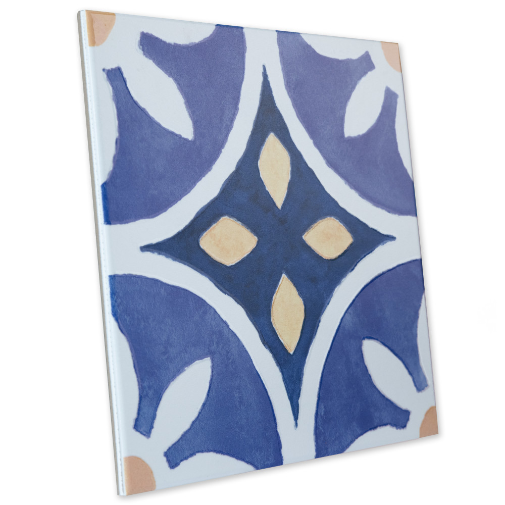 Santorini Coast Blue 9-3/4 in. x 9-3/4 in. Porcelain Floor and Wall Tile