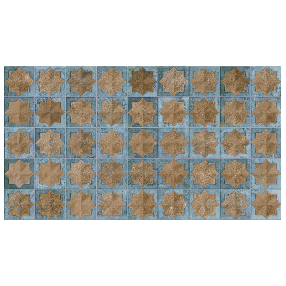 Tetuan Astre Terra Aqua 12-1/8 in. x 21-7/8 in. Porcelain Wall Tile
