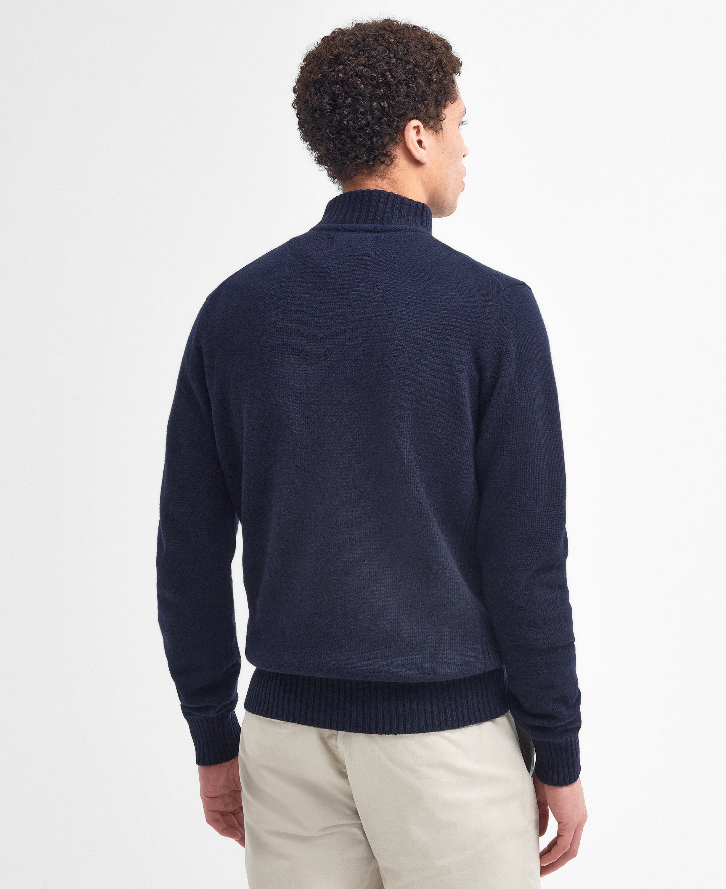 Maglione con mezza zip in lana d'agnello Essential image number 2