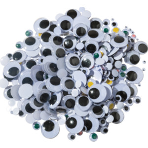 Wiggle Eyes Classroom Pack, Multi-Color, Assorted Sizes, 500 Pieces