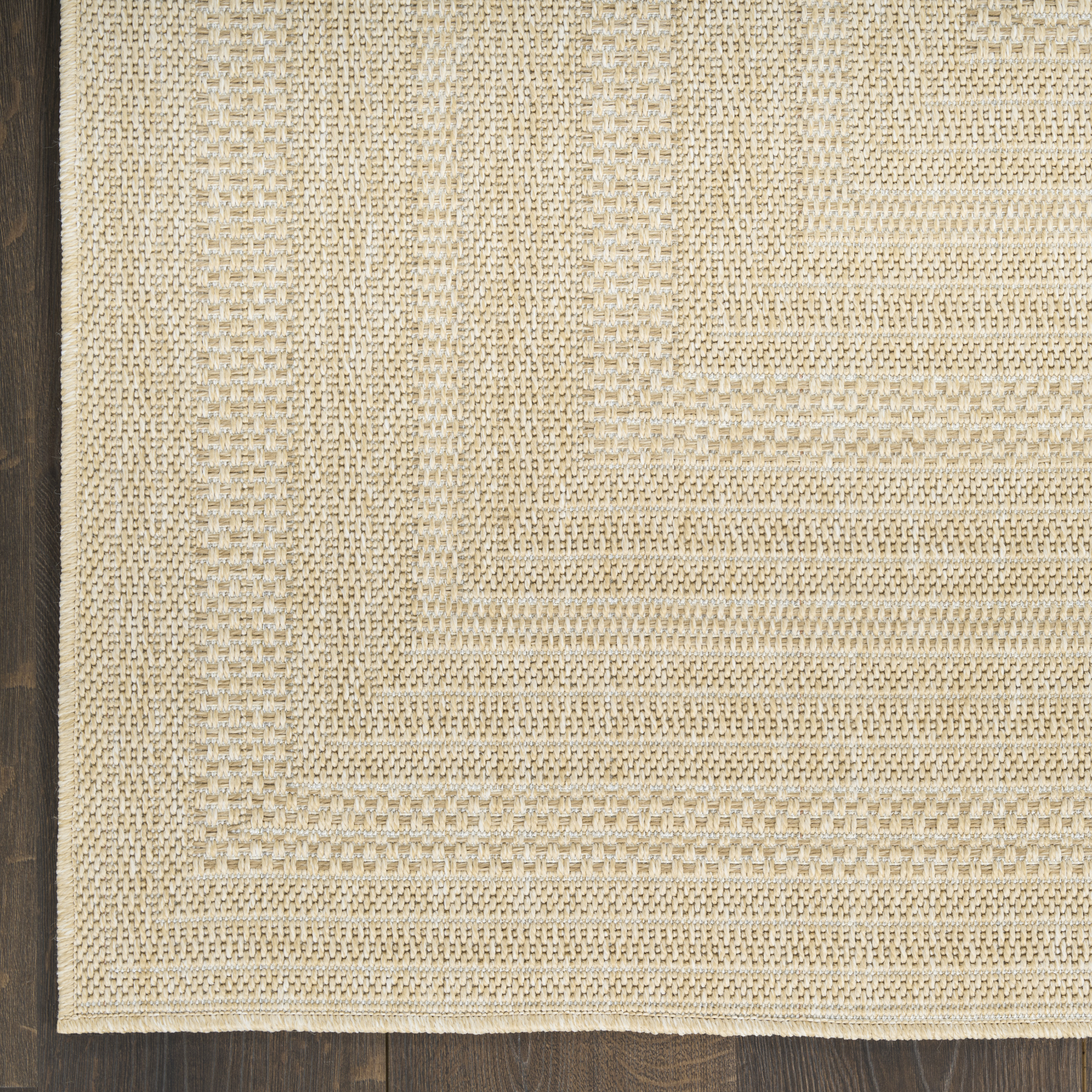 Nourison Tulum 5'3" x 7' Cream Outdoor Rug