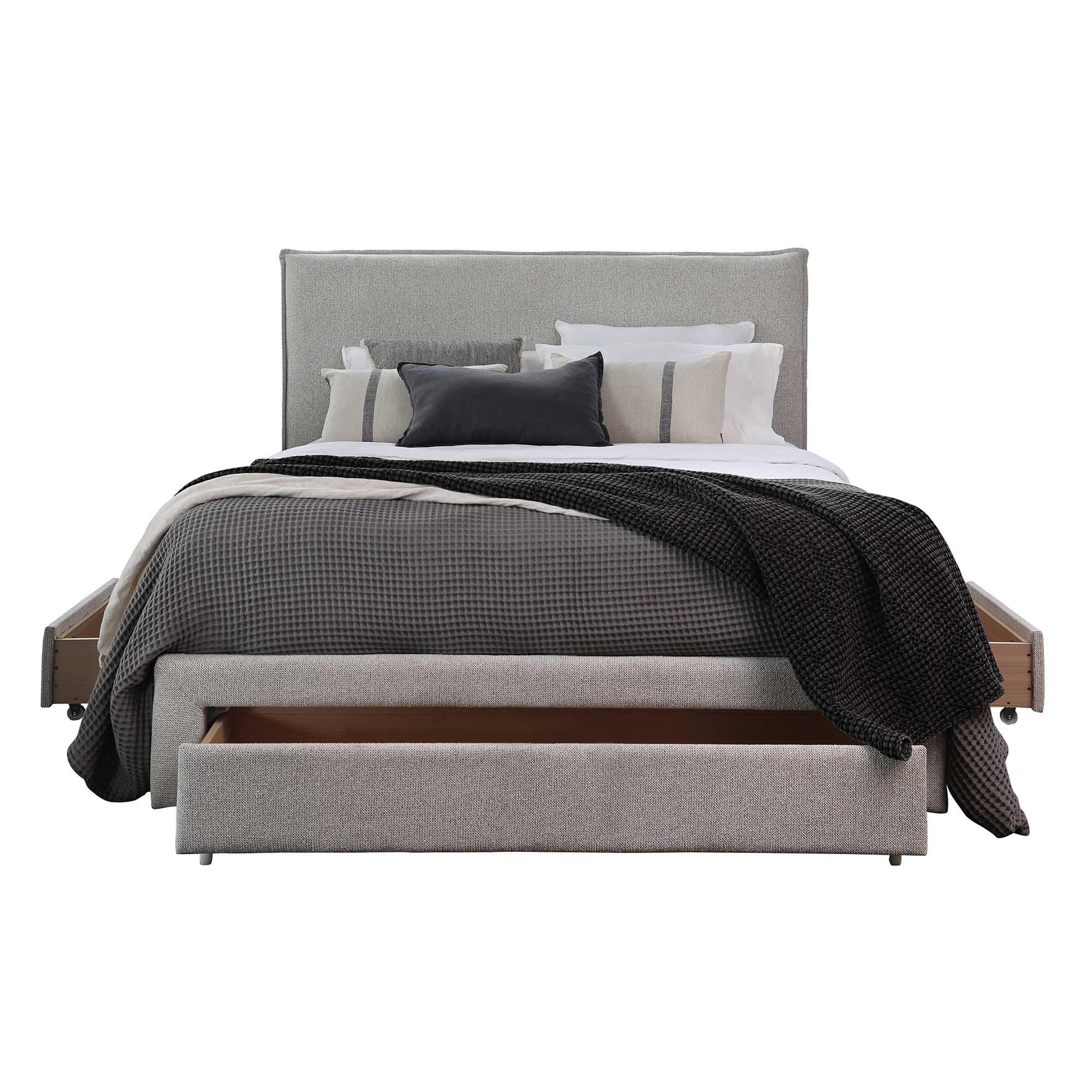 Product image of the  Hotham Bed Frame, 3 Drawer Base, Mist from Forty Winks
