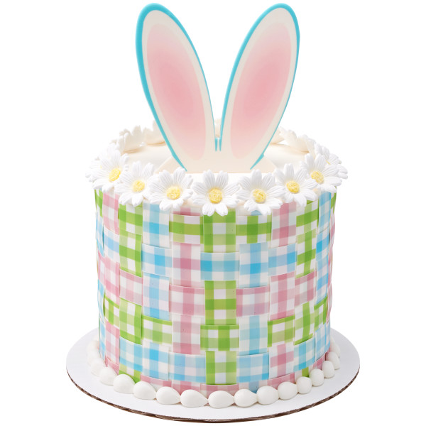 Blue Gingham PhotoCake® Edible Image® Strips