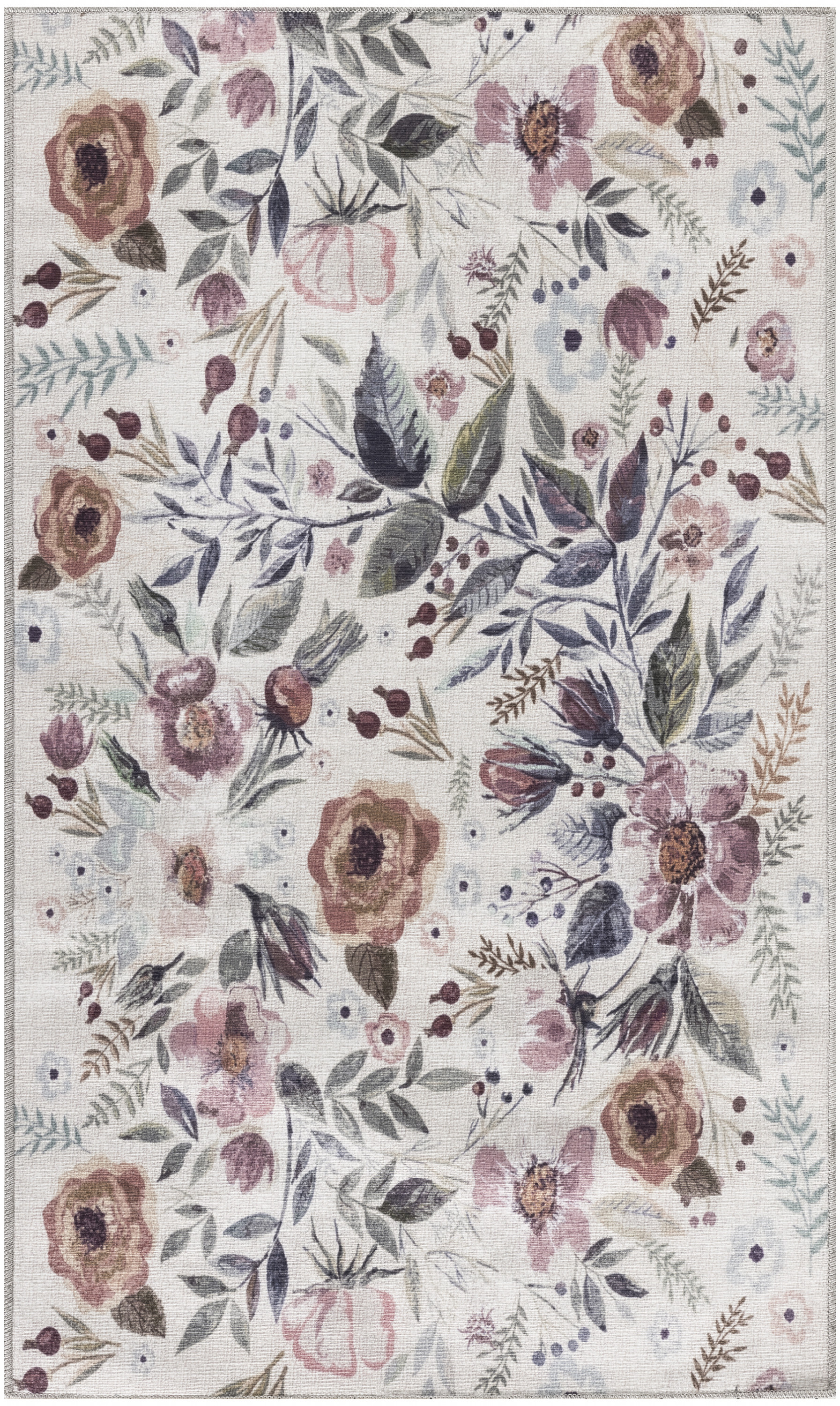 Nourison Nourison Washables 3' x 5' Ivory Pink Vintage Indoor Rug